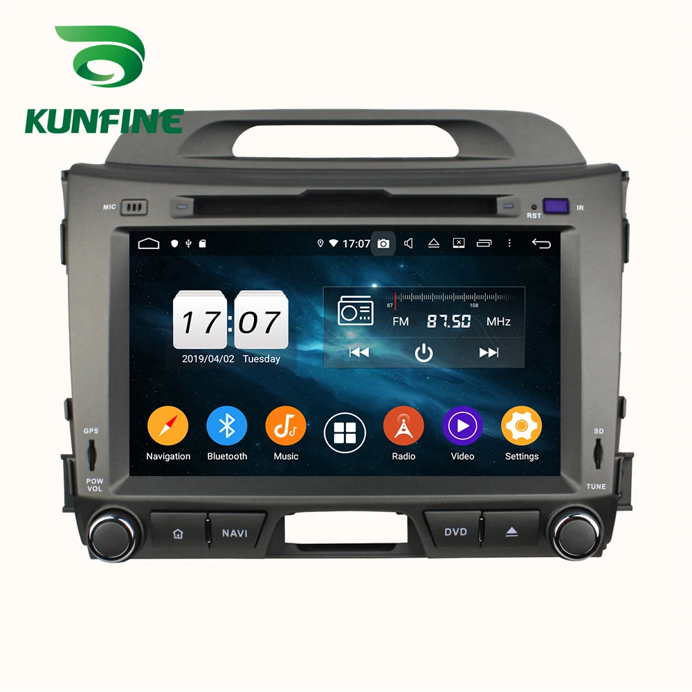 Clearance Android 9.0 Octa Core 4GB RAM 64GB Rom Car DVD GPS Multimedia Player Car Stereo for KIA SPORTAGE 2010-2015 Radio Headunit 1