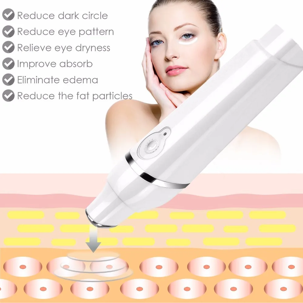  Eye Massager Electric Wand High Frequency Vibration Heated Sonic Eye Massag Machine Dark Circle Puf