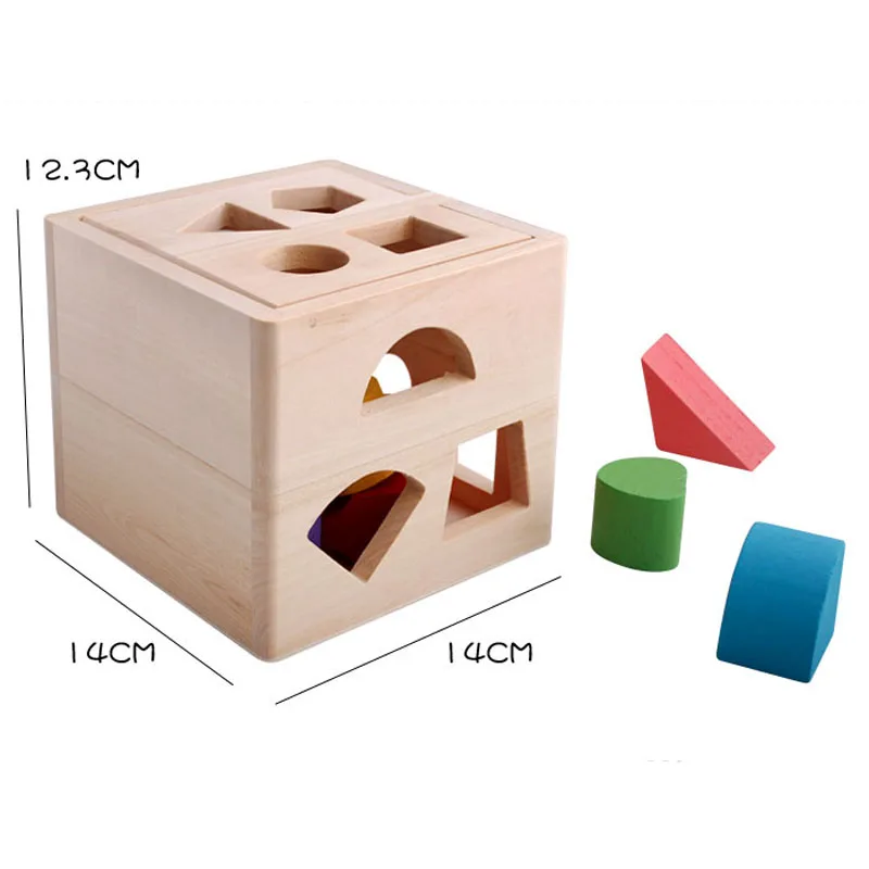 Сортировочный кубик, Классическая деревянная игрушка, развивающая игрушка, простая в захвате Форма s, прочная деревянная конструкция, 13 Форм s