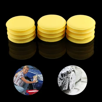 

12 Pcs/lot Universal Fashion Waxing Polish Wax Round Foam Sponge Applicator Pads For Clean Cars Vehicle Car Cleaning Tool Kit