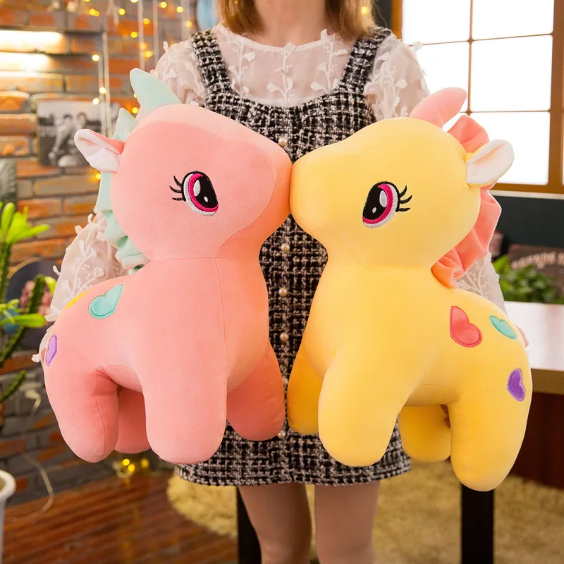 

Cartoon Unicorn Crane Machines Doll Plush Toys down Cotton Software Mythical Creatures Pony Doll Customizable