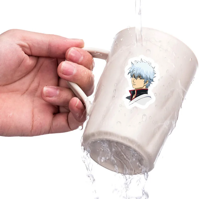 50 шт. забавные Японские Аниме наклейки Gintama мультяшная Фигурка DIY граффити наклейка на телефон чашка чемодан холодильник Детская игрушка подарок водонепроницаемый
