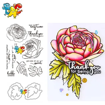 

flower Transparent Clear Stamps for DIY Scrapbooking/Card Making/Kids Christmas Fun Decoration Supplies