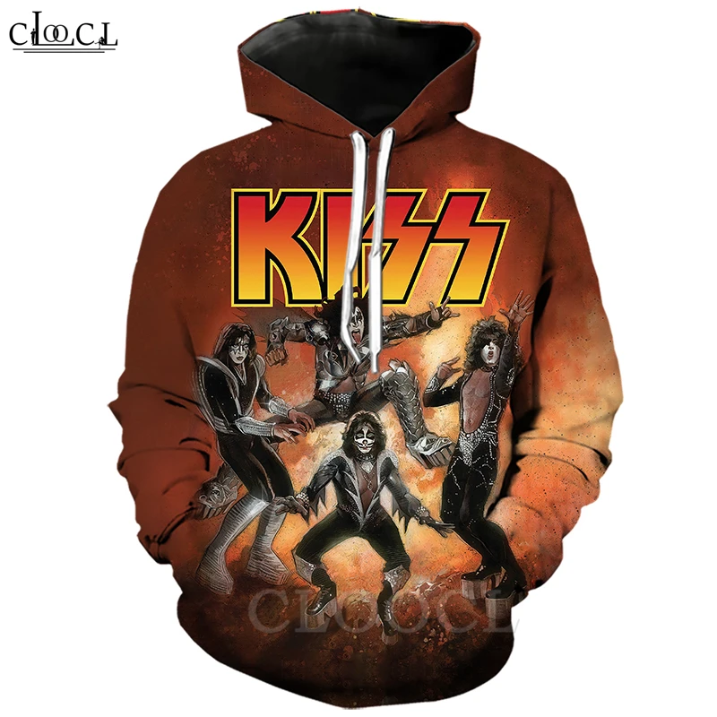 Футболки Rock Kiss Band с 3D рисунком мужские и женские толстовки повседневный жилет