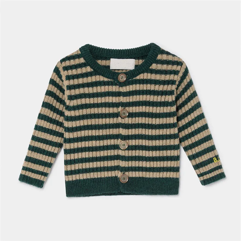 Детский свитер; осенний кардиган в полоску для девочек; свитера для маленьких мальчиков; пальто; кардиган; Детский свитер; От 1 до 7 лет; верхняя одежда