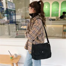 Большая вместительная Женская Вельветовая Сумка-тоут из овечьей шерсти, одноцветная многоразовая сумка для покупок, повседневная женская сумка для девочек, сумка-шоппер