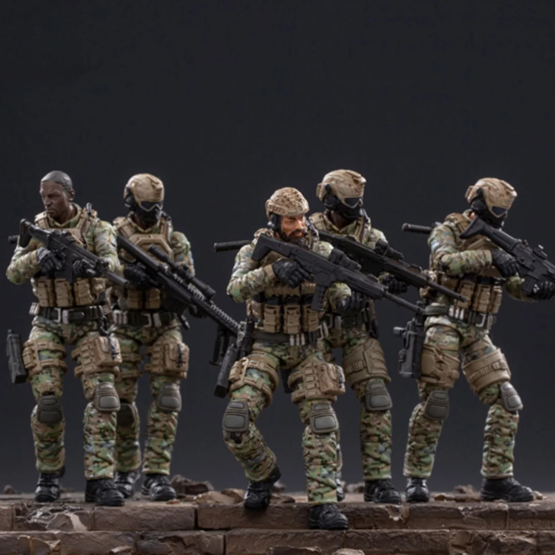

NFSTRIKE 5Pcs 10.5cm 1/18 Removable Soldier Model Ranger Squad Team Model With High Degree Of Reduction 2019 New Arrival