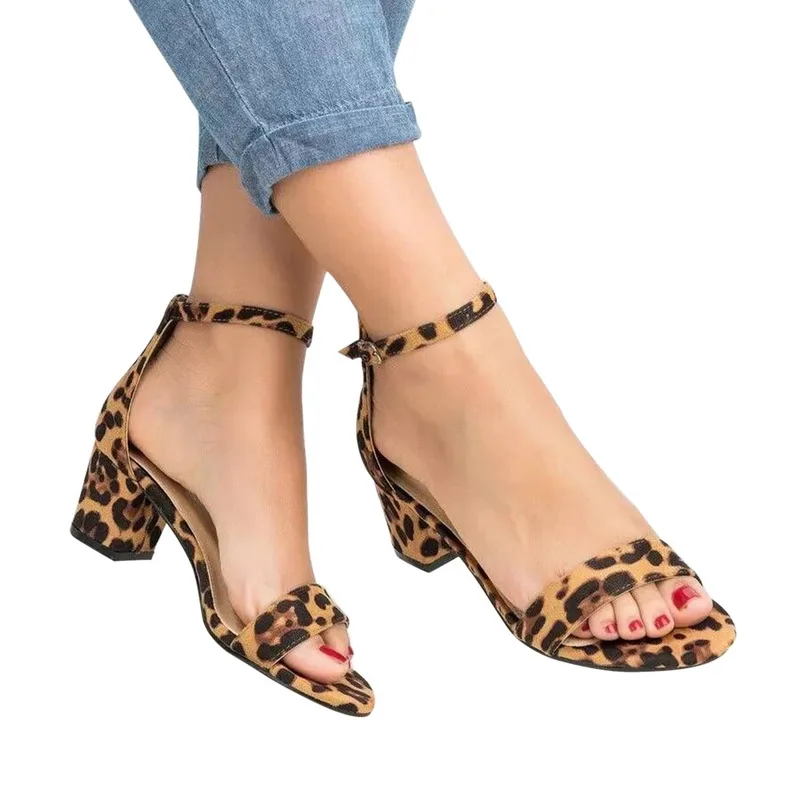 leopard print ankle strap shoes