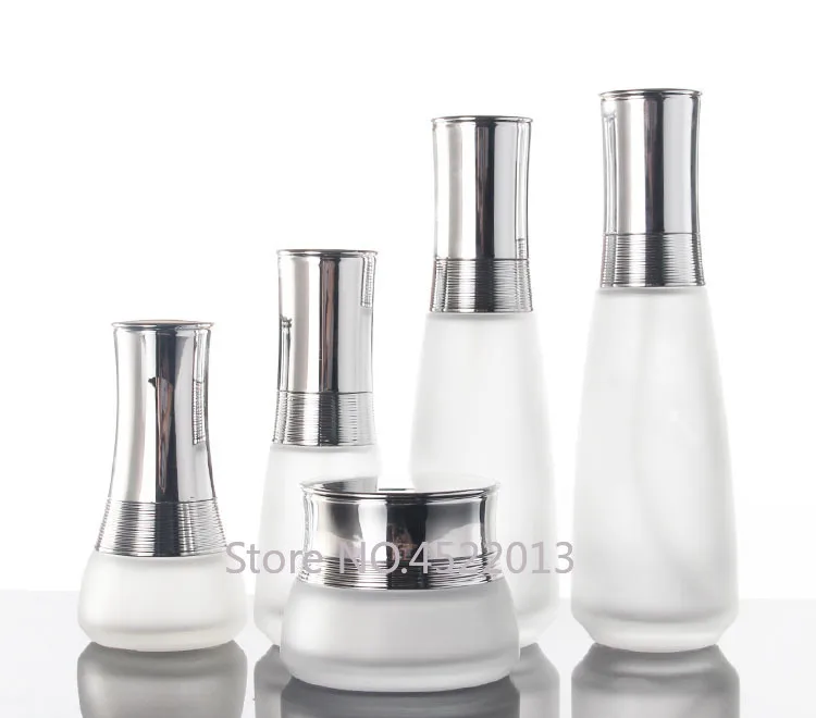 10Pcs 120ml100ml45ml30ml Glass Empty Cosmetic Lotion Pump Bottle Portable Emulsion/Foundation Package 50g Cream/Mask Jar |