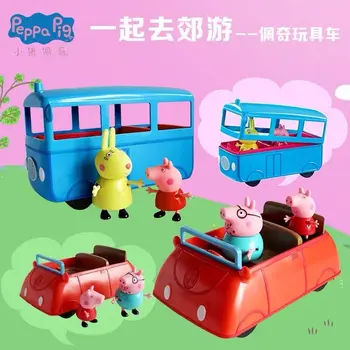 

2019 New Genuine PEPPA PIG Family house car playset Peppa George suzy figure Doll KIDS TOY children's Birthday Christmas gift