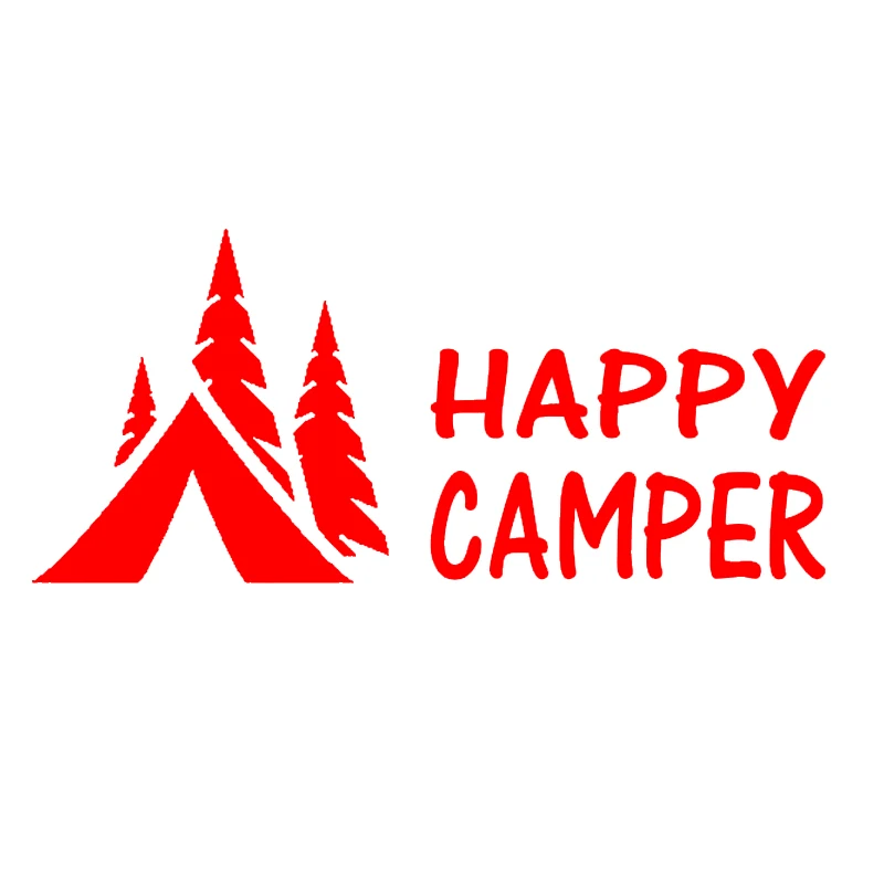 Happy Camper наклейка для кемпинга Стикеры 20x9