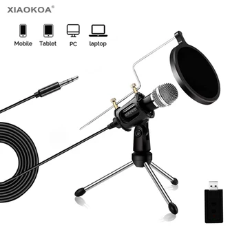 

Condenser Recording Microphone for Computer Laptop Mac or Windows Studio Microphones for Iphone Android Recording Mic Xiaokoa