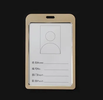 

Free shipping 20pcs/lot customized logo ID card holder; aluminum alloy identity card holder; employee's card holder with lanyard