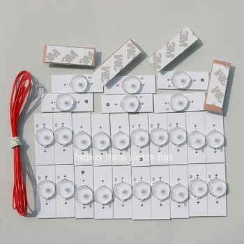 

30Pcs 3V 2W SMD Lamp Beads with Optical Lens Fliter for 32-65 inch LED TV Repair(3V with Cable) 100%NEW