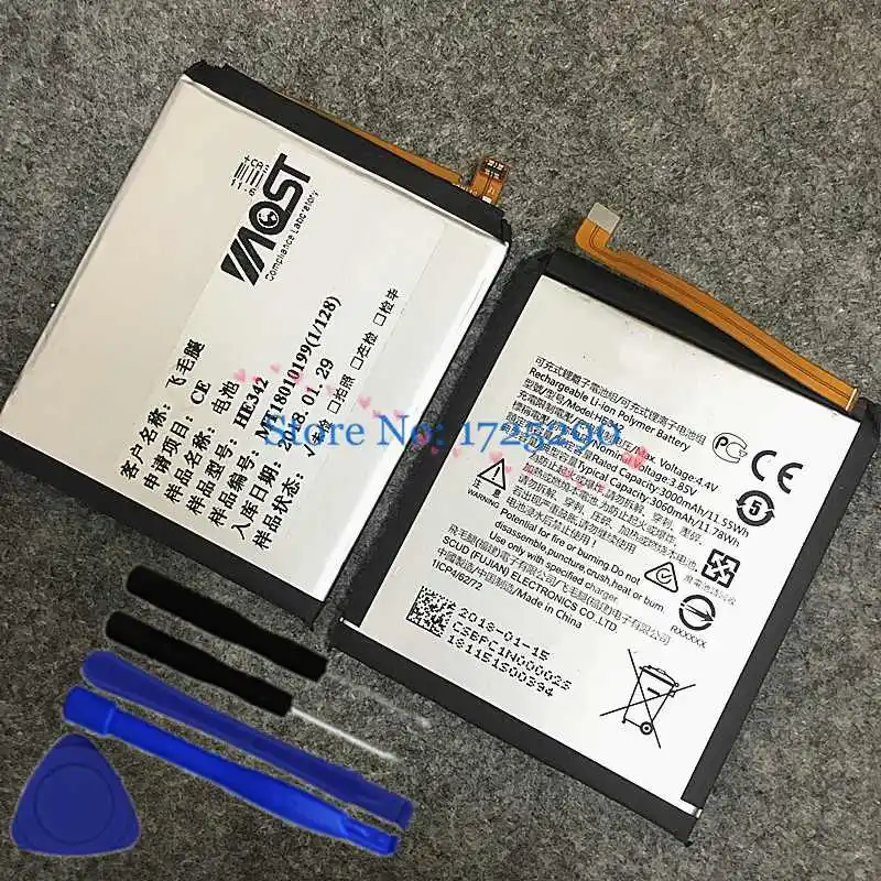 Новый аккумулятор HE342 3060 мАч для Nokia X6 2018 6 1 Plus TA-1099 HE 342 + Бесплатные инструменты |