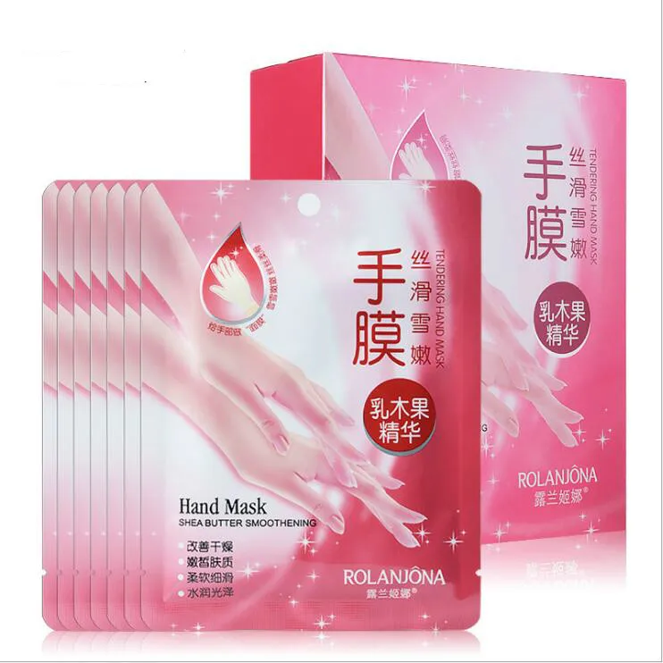 

2pcs/1 pair Shea Moisturizing Hand Mask Super Smoothing Whitening Gloves Anti-Aging Nourishing Masks for Hand Skin Care Peeling