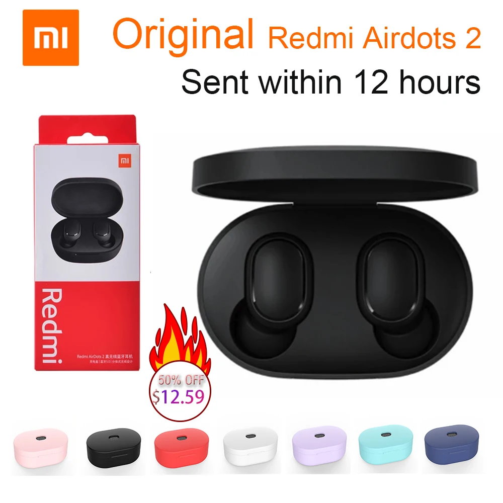 Новые беспроводные наушники Xiaomi Redmi AirDots 2 Bluetooth 5 0 с микрофоном гарнитура Mi