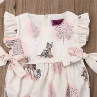 0-24M Summer Clothing Baby Girl Deer Flower Cotton Soft Romper Girls Jumpsuit Fashion Infant Clothes 4