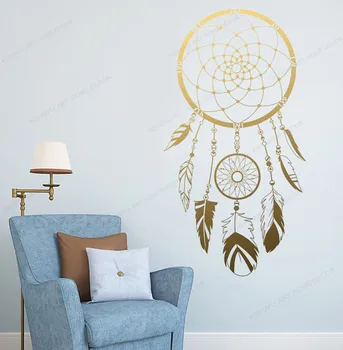 

Dream Catcher Vinyl Wall Decal Dream Catcher Nursery Decor dream wall sticker for home bedroom removable wall art mural HJ527