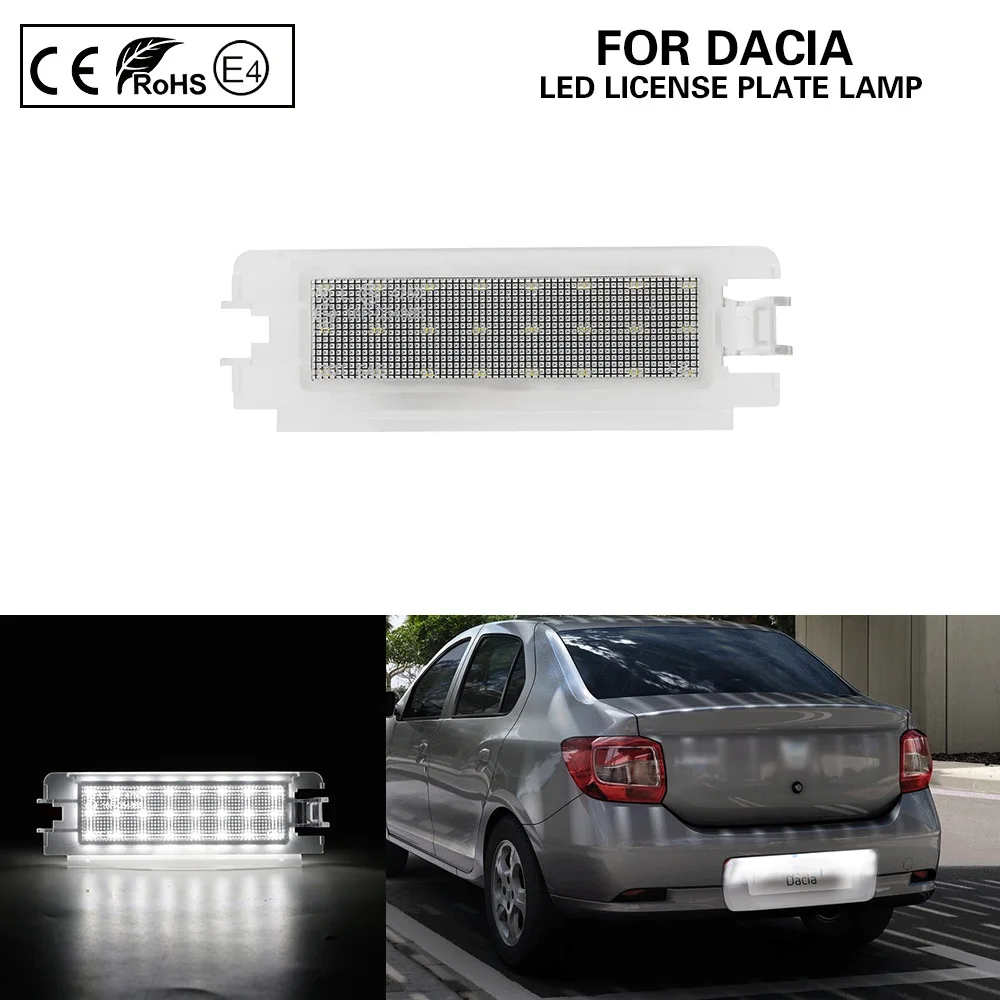 

1 Piece LED License Plate Light Number Plate Lamp For Dacia Sandero II Logan II 2013 2014 2015 2016 2017 2018 2019 2020 2021