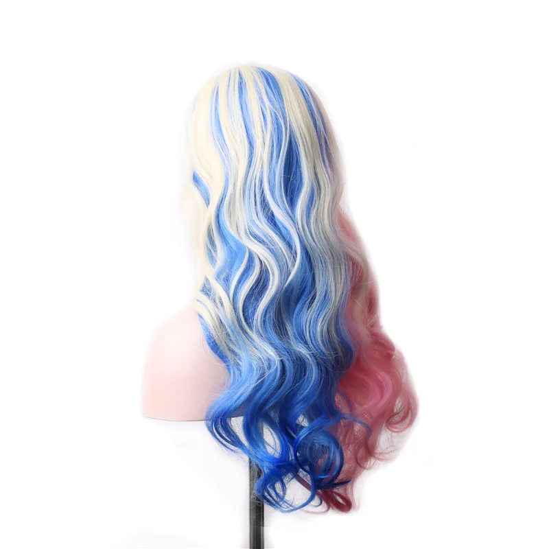 WoodFestival розовый синий фиолетовый зеленый Ombre синтетический парик термостойкие длинные волнистые косплей парики для женщин