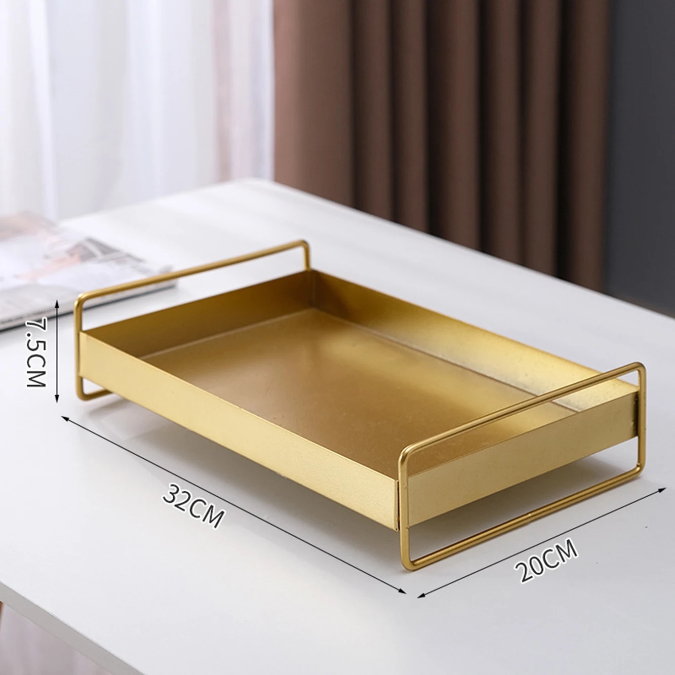 Nordic Style Metal Tray Utensil Organizer