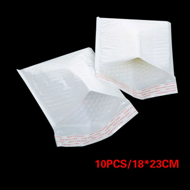 

18 * 23cm + 3.5cm 10 PCS White Envelope Paper Bubble Bag Foam Collision Postage Delivery Bag Christmas Package Gift Holders
