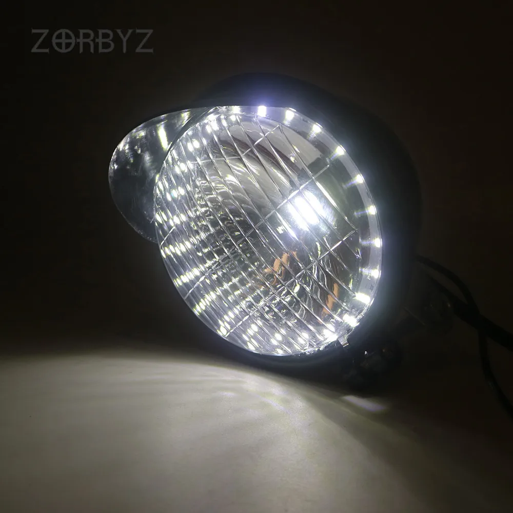 ZORBYZ мотоцикл 5 ''хром/черный светодиодный проходящий точечный свет