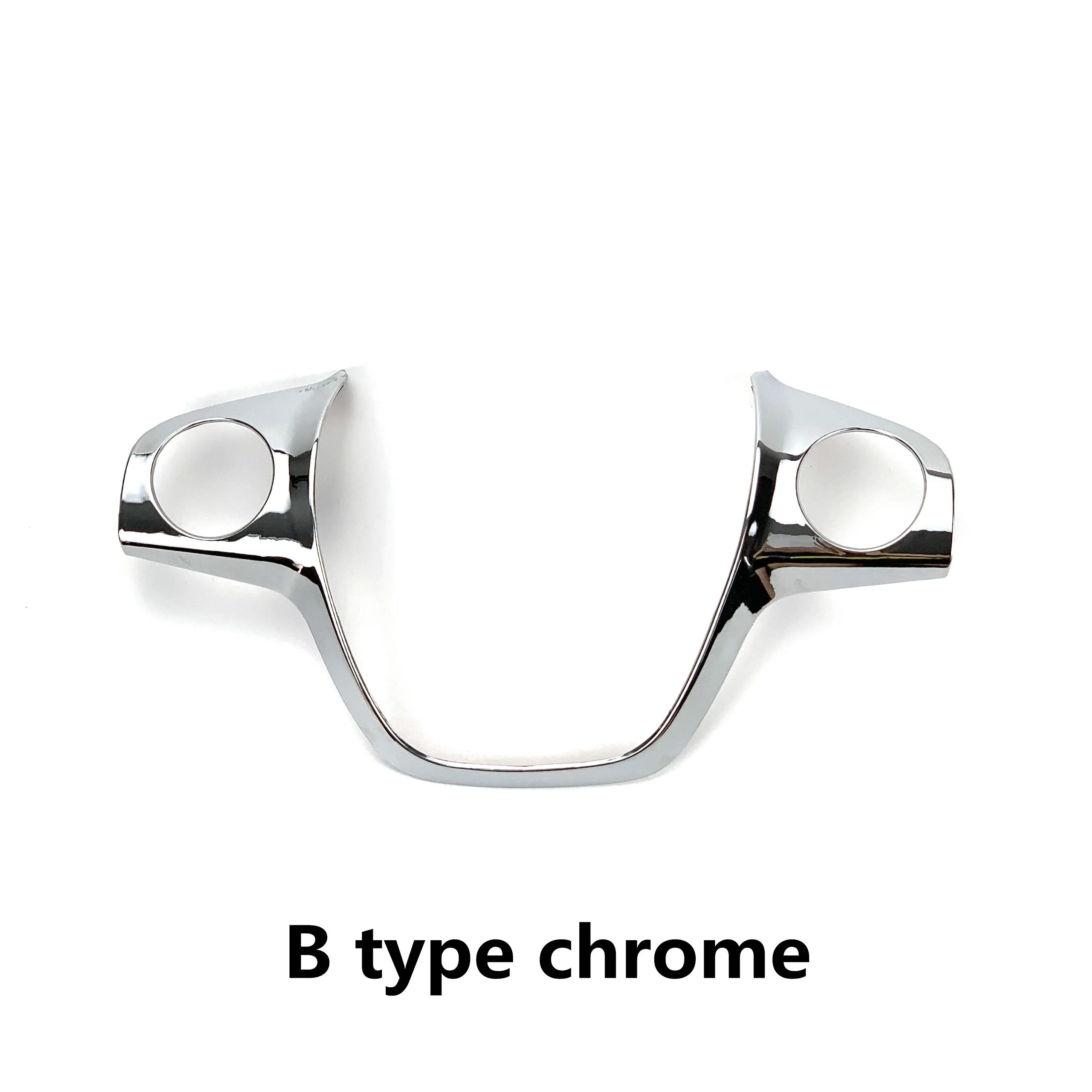 B Type carbon Chrome Автомобиль 1 шт. ABS углеродного волокна рулевого колеса украшения для Ford FOCUS 3 MK3(2012-) Ford KUGA 2013 - Название цвета: B Type carbon Chrome