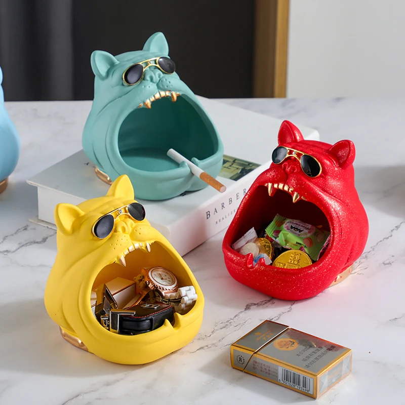 

European style ceramic ashtray simple creativity living room decoration tea table decoration household key storage box multi fun