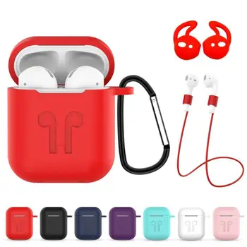 

For AirPods silicone protective sleeve shock-proof Bluetooth silicone headset pieces 4 set earbudset wireless P5Y6