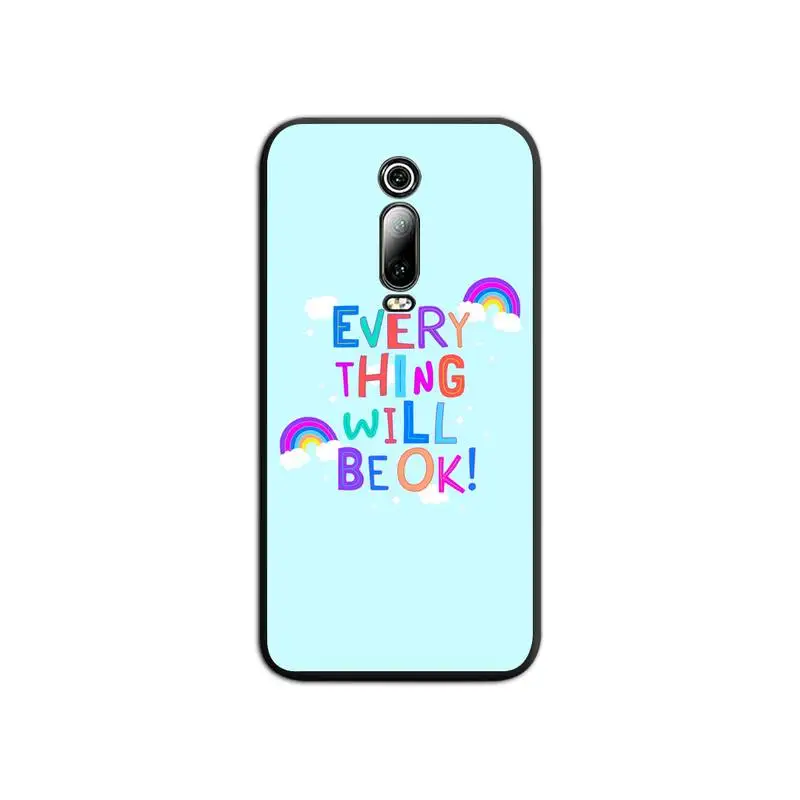 Every Thing Will Be Ok Phone Case For Redmi 9A 9 8A 7 6 6A Note 9 8 8T Pro Max K20 K30 Pro xiaomi leather case handle Cases For Xiaomi