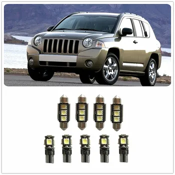 

9PCS White LED Interior Package kit For Jeep Grand Wagoneer Patriot Compass Comanche Cherokee 1990-2019
