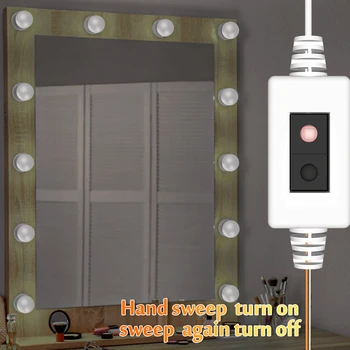 

USB Led Adjustable Infrared Sensor Multifunctional Sensing Makeup Mirror Light Dimmable Light Bedroom Decor Wall Lamp
