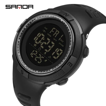 

SANDA Fashion Outdoor Sport Watch Men Clock Multifunction Watches Alarm Chrono 5Bar Waterproof Digital Watch Relogio Masculino