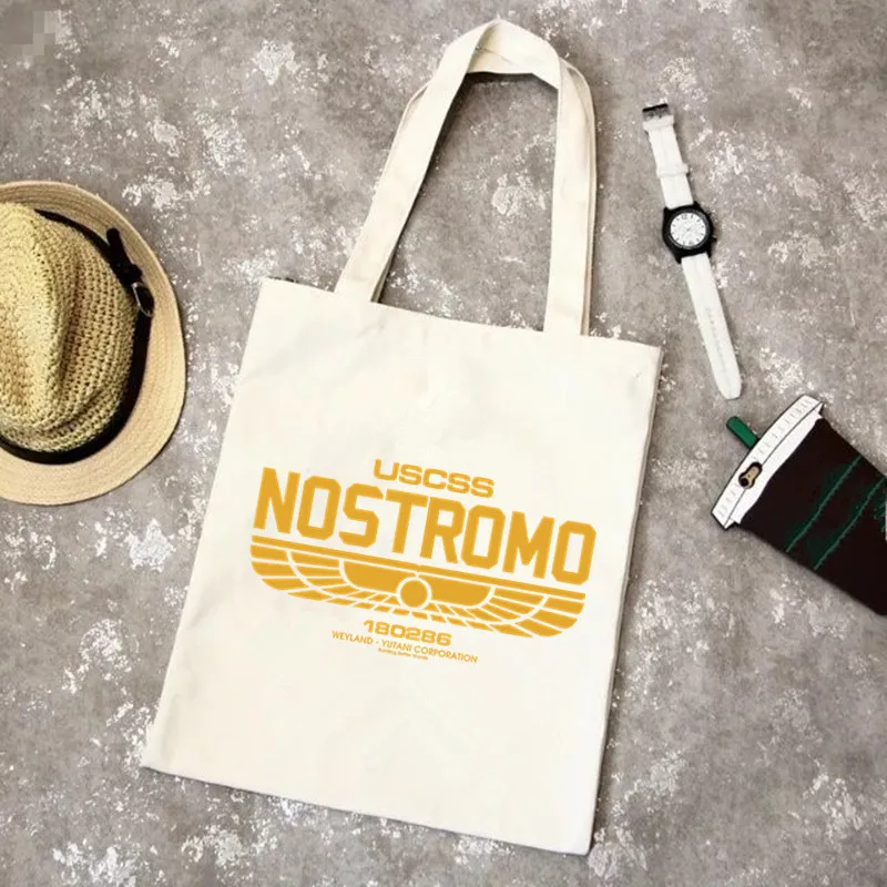 USCSS Nostromo Alien Weyland Yutani многоразовая сумка для покупок Женская Холщовая Сумка-тоут с
