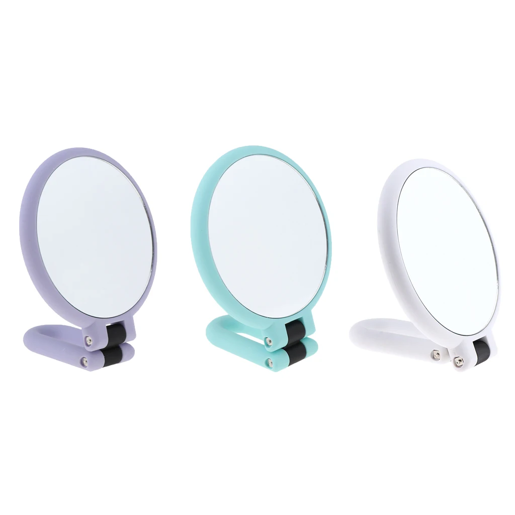 3pcs Folding Normal 15X Magnified Mirror Handheld Standing Makeup Mirror Desk Compact Travel Mirror