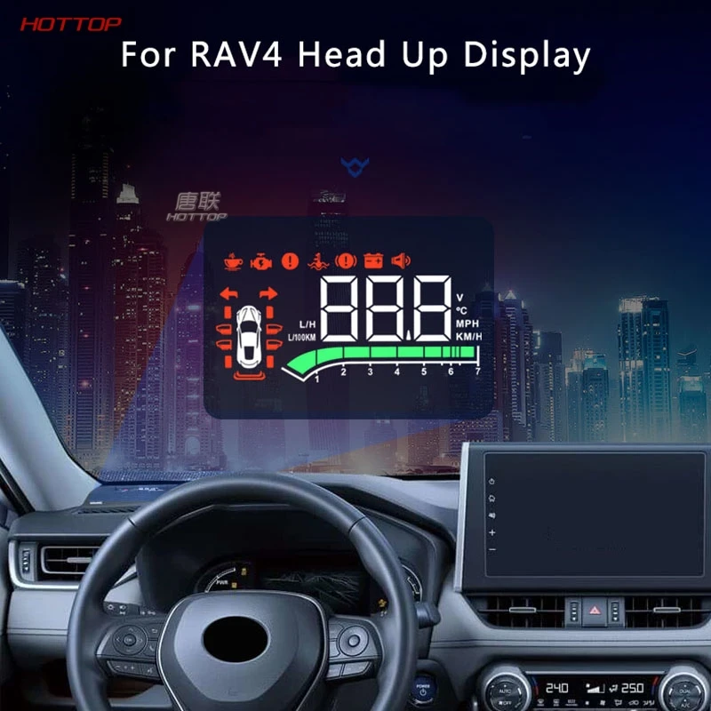 TopUnionCarHudHeadUpDisplayForToyotaRav42020SafeDriving