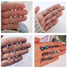 Серьги-гвоздики, набор, серьги-гвоздики для женщин, серьги в виде звездных глаз, корейские серьги, подарки для женщин, ювелирные изделия