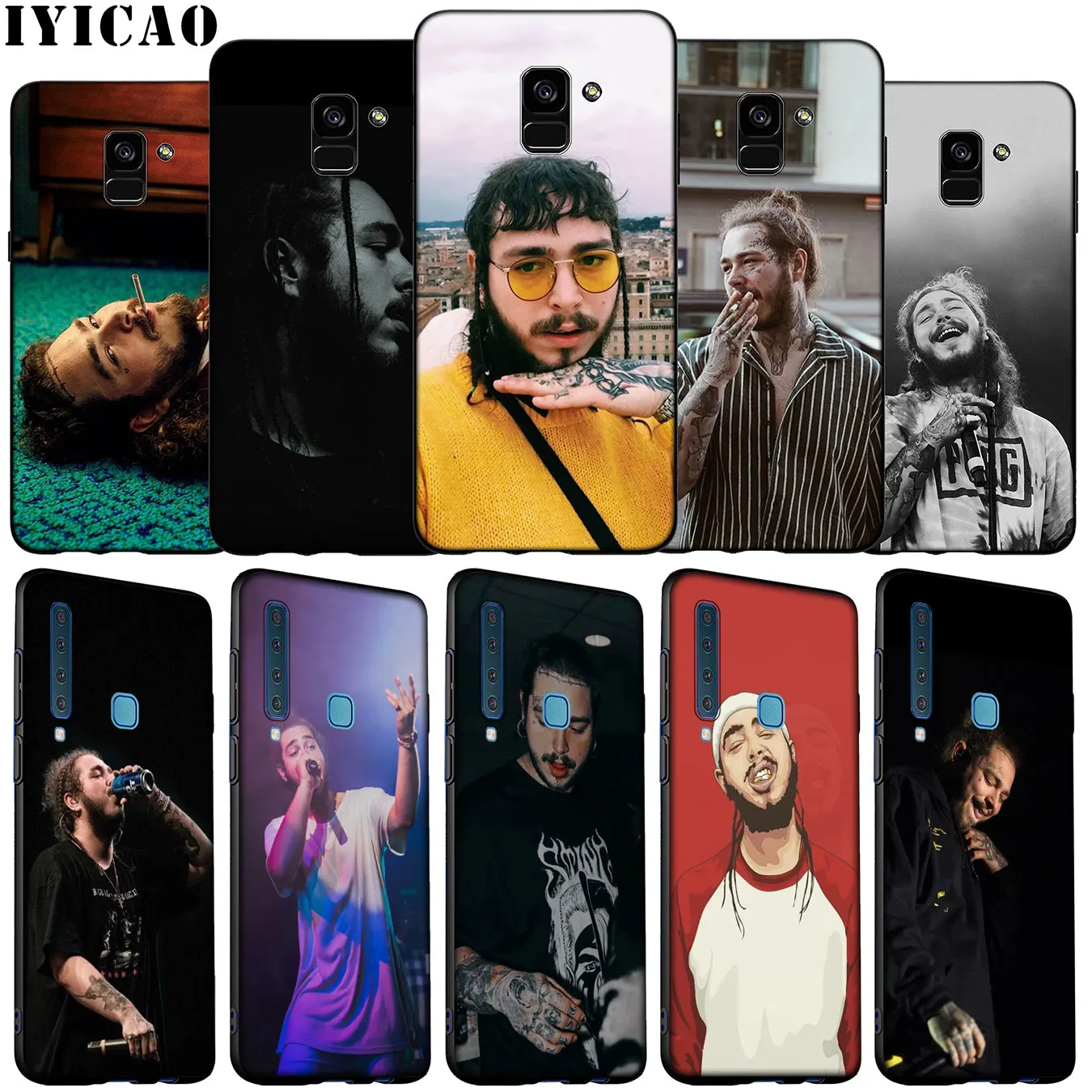 IYICAO Post Malone Soft Silicone Phone Case for Samsung Galaxy A6 A9 A8 A7 2018 A3 A5 2016 2017 Note 9 8 10 Plus Cover | Мобильные
