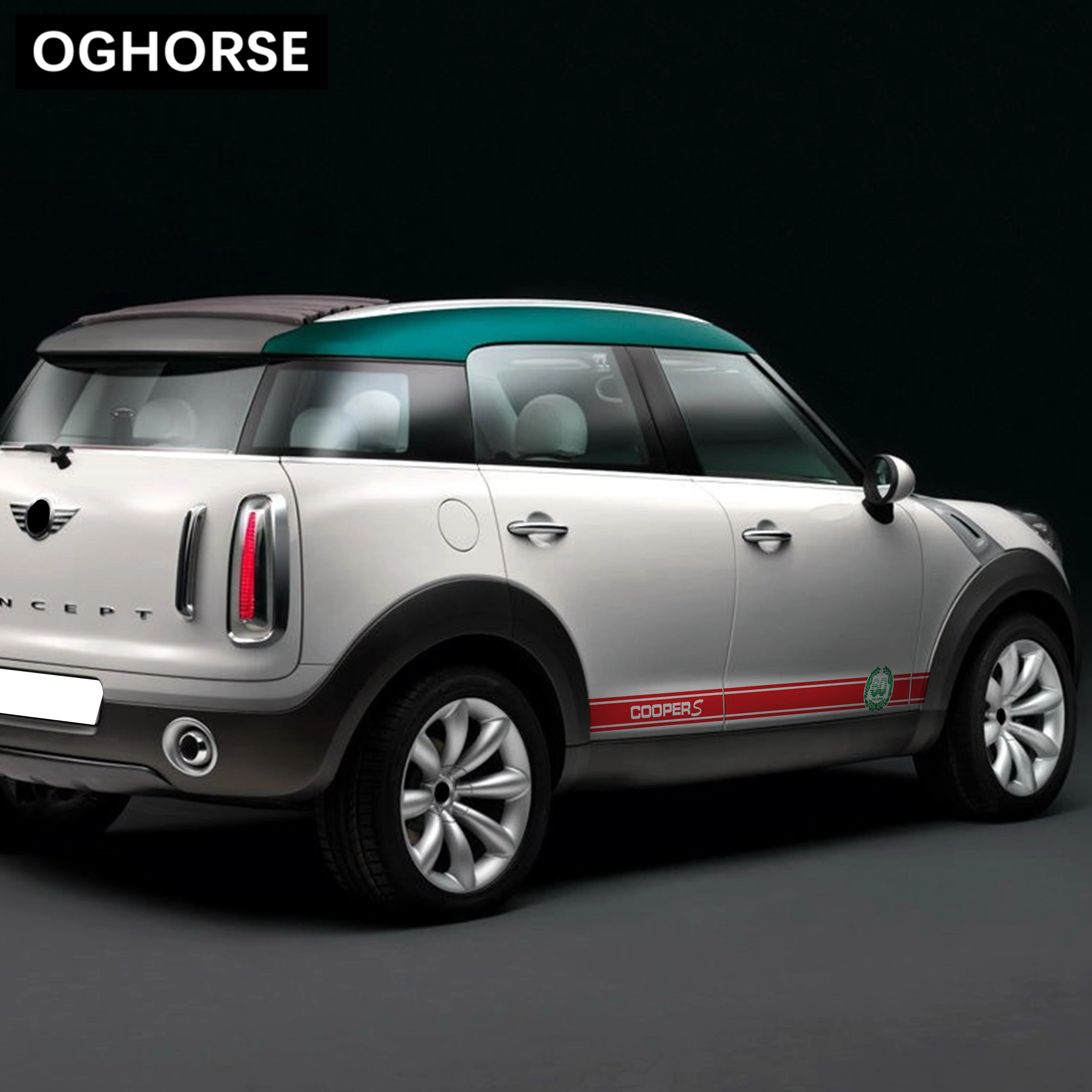 2 шт. 60-летия двери автомобиля боковые полосы Наклейка для MINI Cooper S One JCW R50 R52 R53 R55 R56 R57 R58 R59 R60 R61