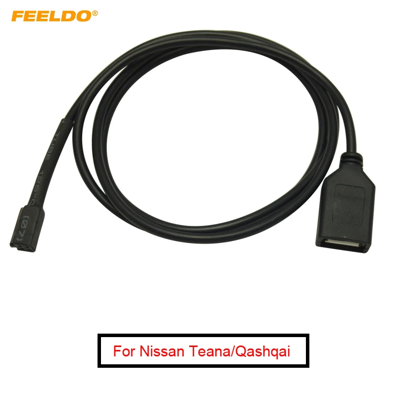 FEELDO 1 шт. автомобильный оригинальный 4-контактный разъем к USB-адаптеру для Nissan Teana