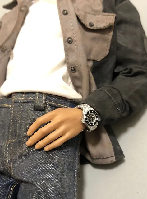 One Piece 1/6 Male Military Figure Fashion Miniature Mini Watch for 12 inch Action Figure Body Doll Accessories 3