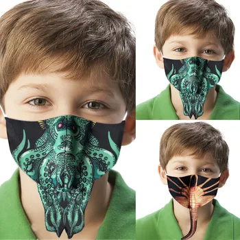 

Children's Funny -Proof Printed Breathable Mask Cycling Mask Cloth Face Mask Mouth Mask Mouth Cover Reuseable Washable Mouth Mas