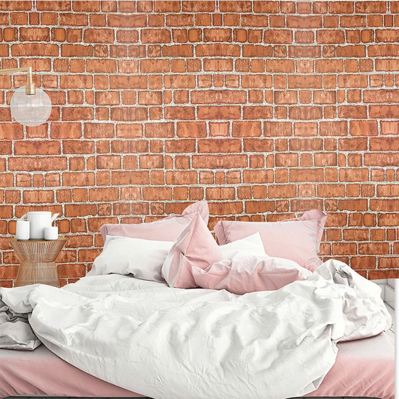 3D Rot Ziegel Tapete Für Wohnzimmer Schlafzimmer Küche TV