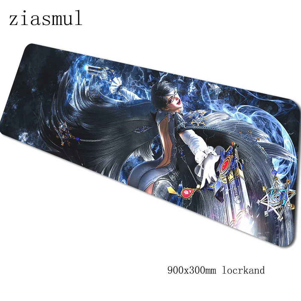 Bayonetta коврик для мыши геймер восхитительный 90x30 см notbook коврик для мыши игровой коврик для мыши Большой Прохладный коврик для мыши стол для компьютера padmouse коврики - Цвет: Size 900x300x2mm