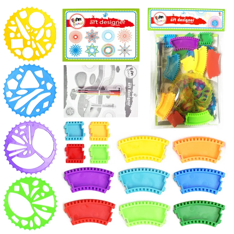 

Flowers Curve Best Brain Spirograph Painting Kit Camera Track Convolution Combination of Equipment Creative Pattern Drawing Boar
