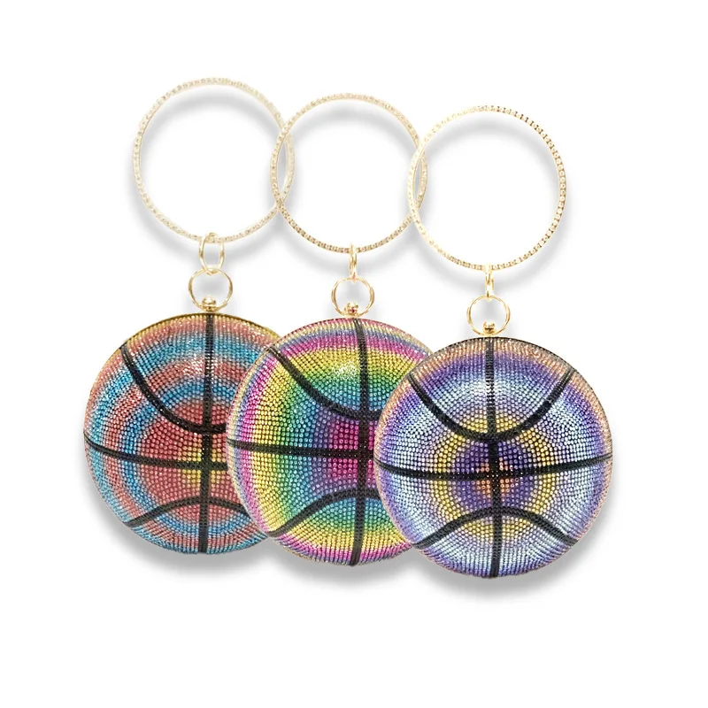 Rhinestone Basketball Football Evening Bag Women New Designer Creative