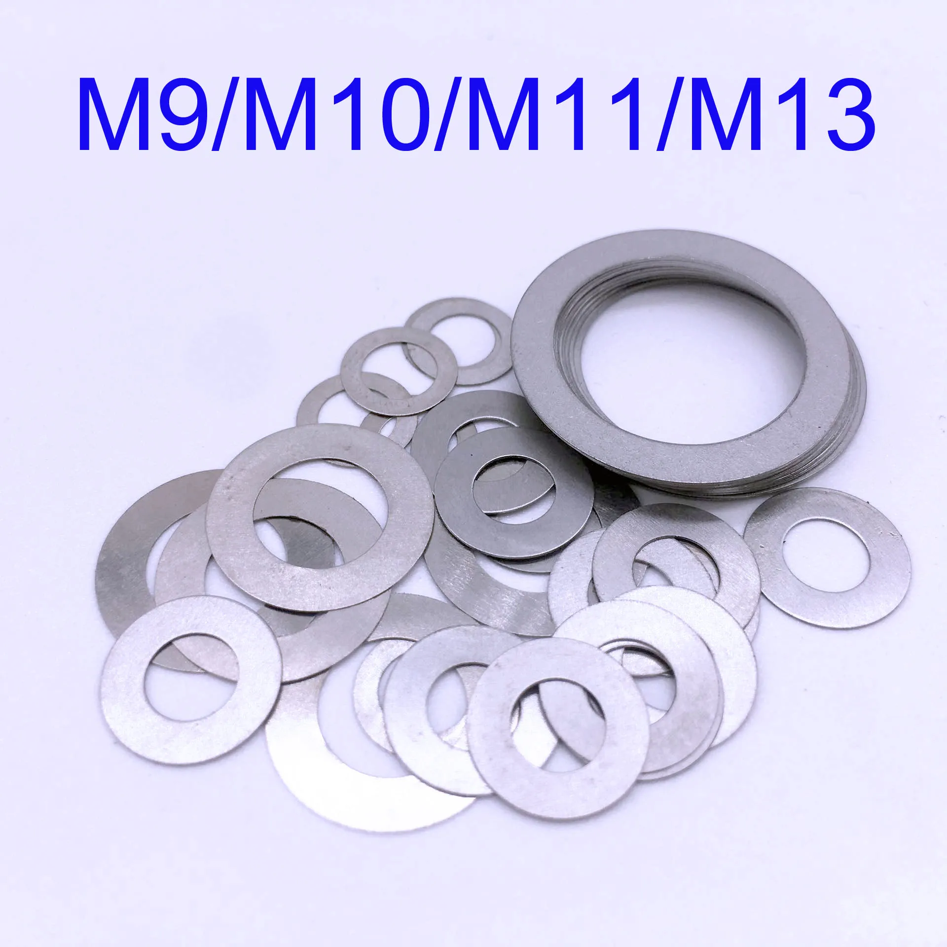 Shim Washers Stainless steel Flat Washer Ultrathin gasket Thin shim M9 M10 M11 M13 Thickness 0.1 0.2 0.3 0.5 1mm DIN988