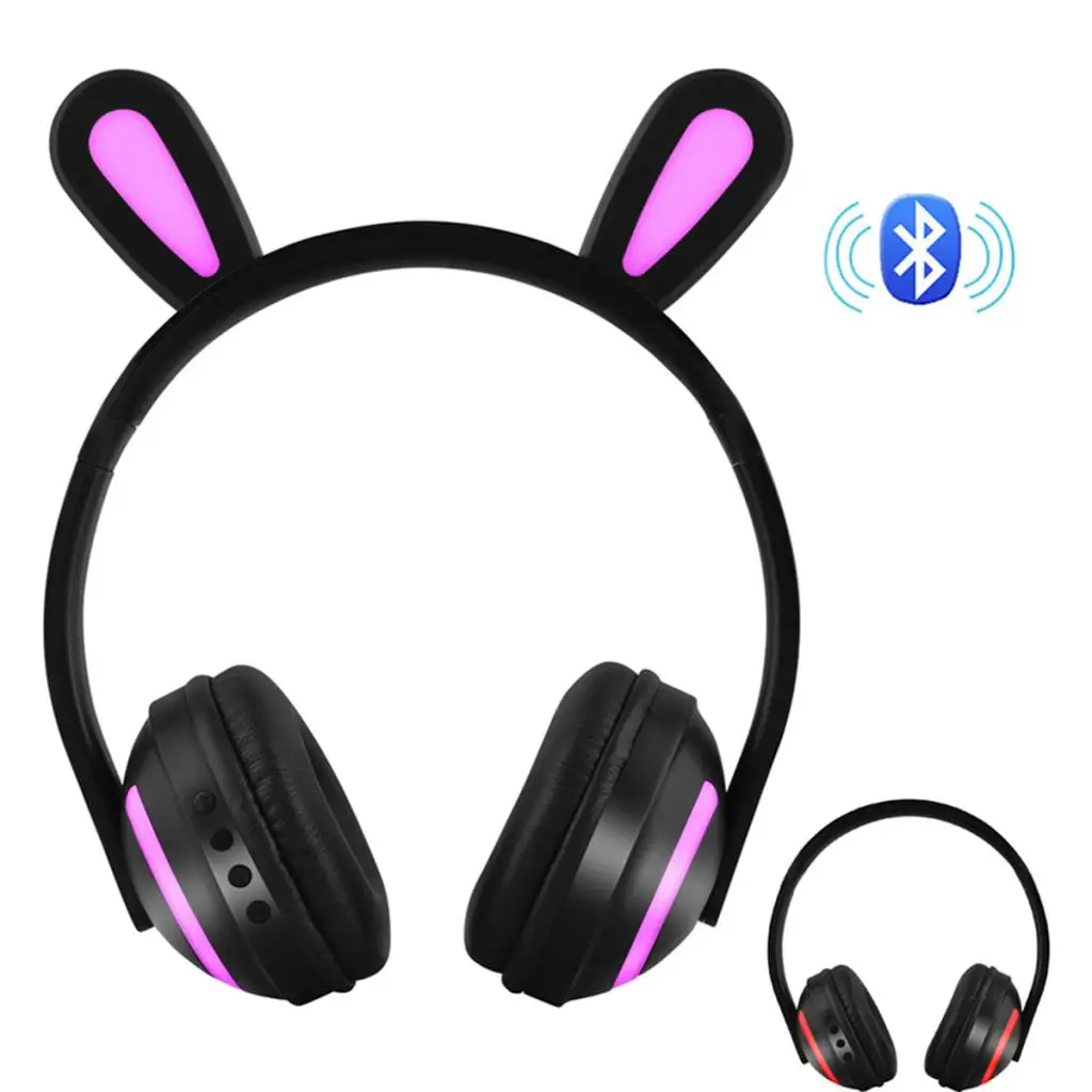 Музыка Беспроводная Bluetooth 4 2 гарнитура 7 цветов светодиодные светящиеся Hi-Fi